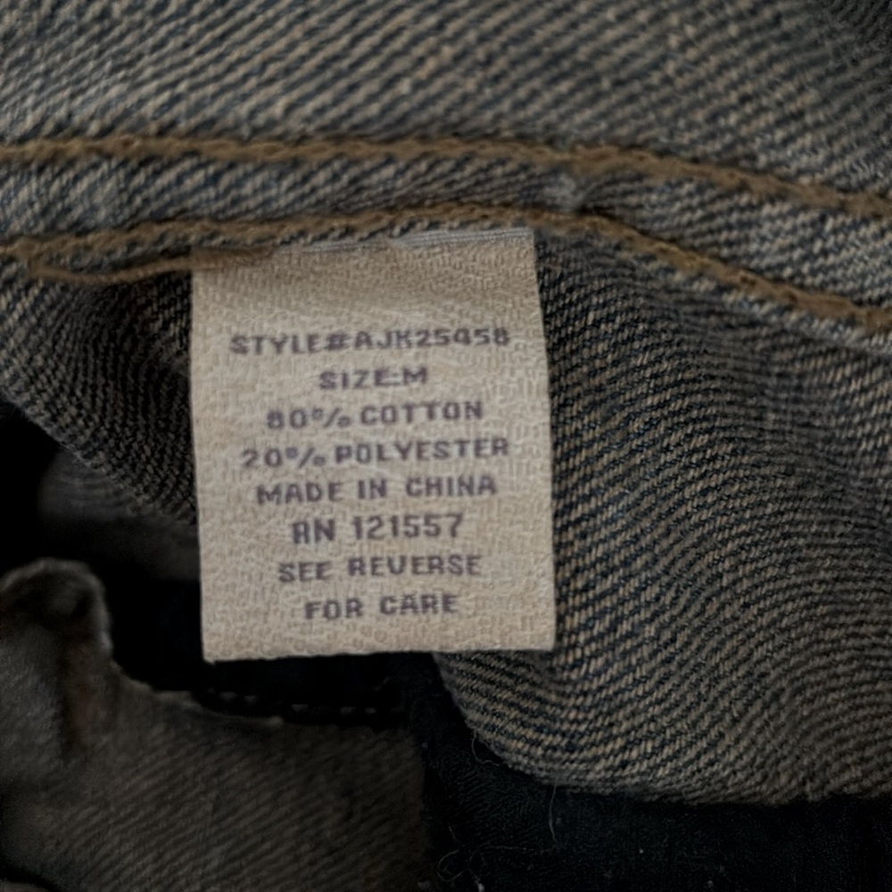 Agile Denim Mens Distressed Blue Jean Trucker Jacket Size M - Picture 10 of 11